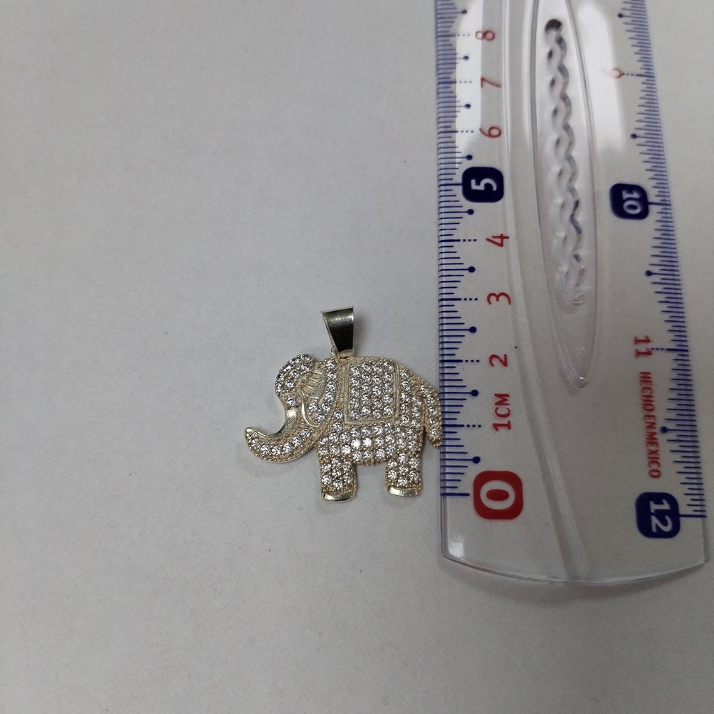 DIJE ELEFANTE C/CIRCONIAS PLATA .925 5.2 GR (NUEVO)