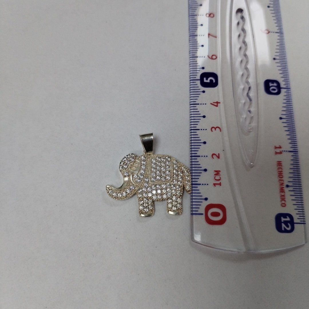 DIJE ELEFANTE C/CIRCONIAS PLATA .925 5.2 GR (NUEVO)