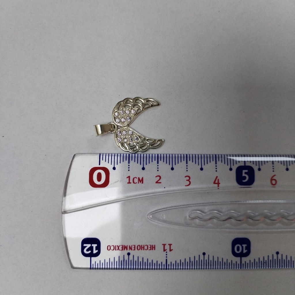 DIJE ALAS C/CIRCONIAS PLATA .925 2.4 GR (NUEVO)