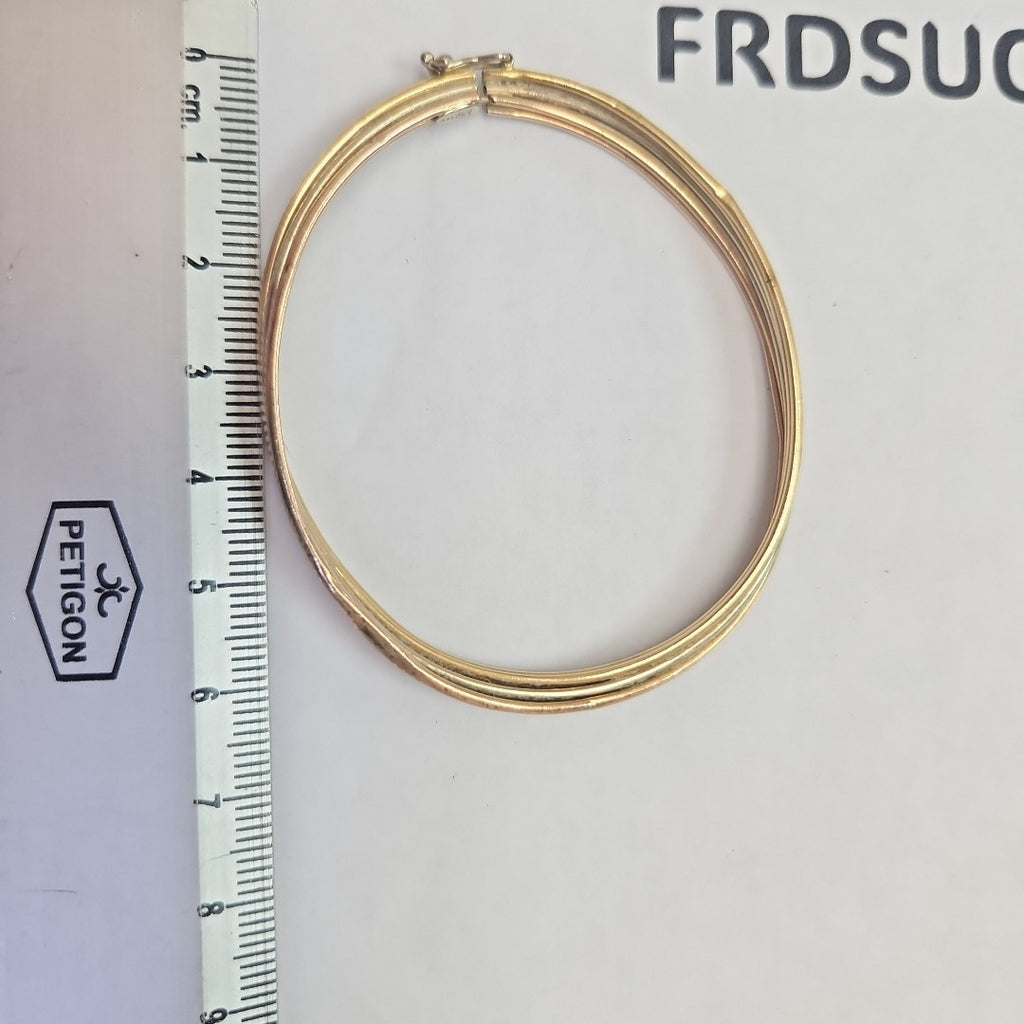 PULSERA RIGIDA ORO COMBINADO 14 K 6,30 GRMS (SEMINUEVO)