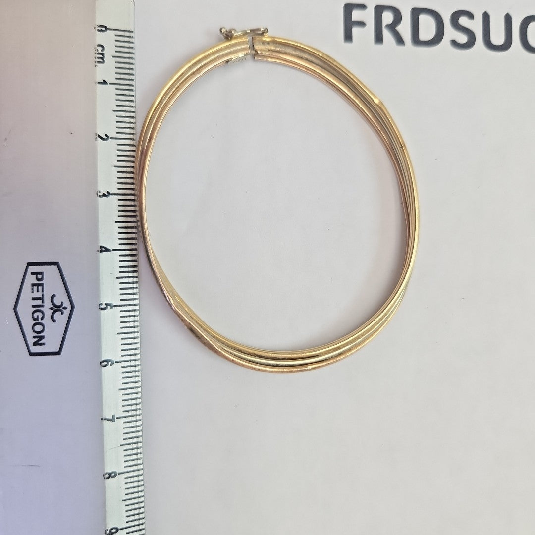 PULSERA RIGIDA ORO COMBINADO 14 K 6,30 GRMS (SEMINUEVO)