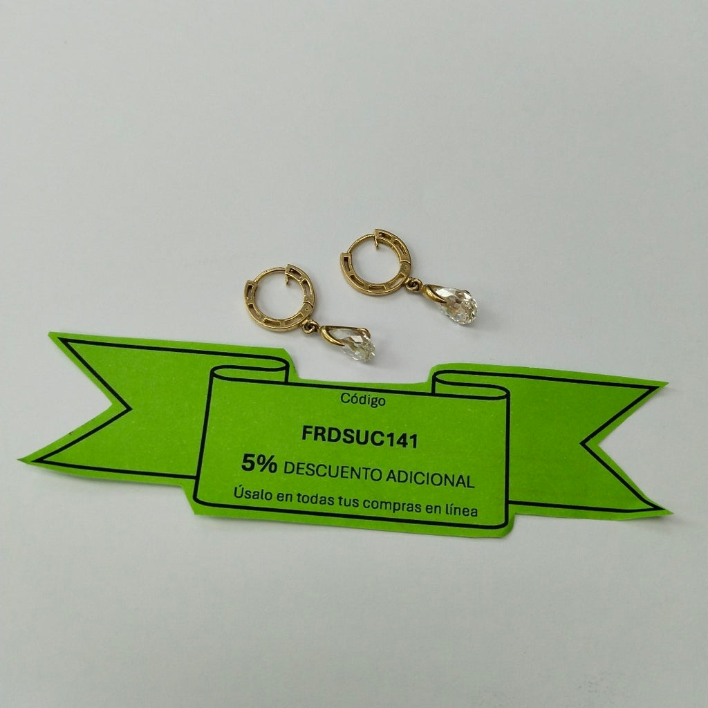 ARRACADAS PAR ORO 14 K 2,30 GRMS (SEMINUEVO)