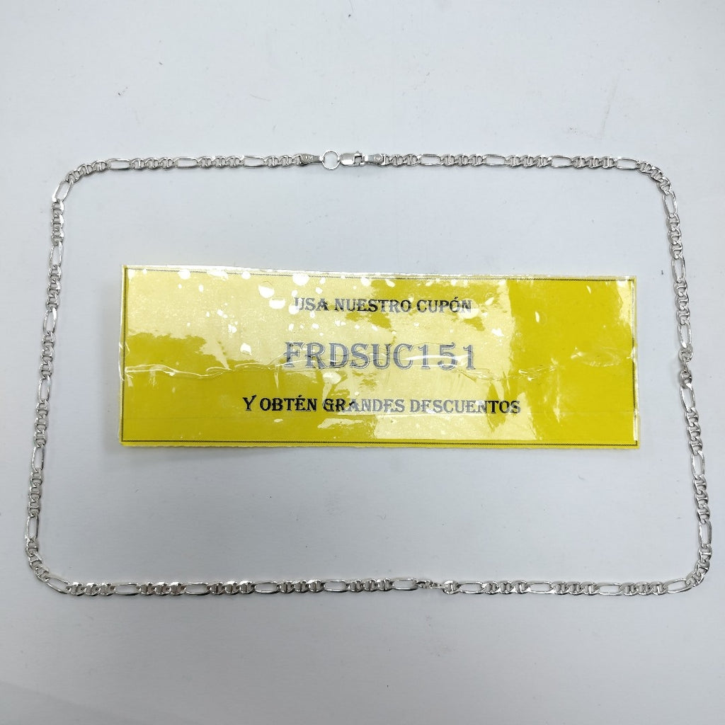 CADENA TEJIDO MARINERO PLATA .925 55 CM 7.8 GR (NUEVO)