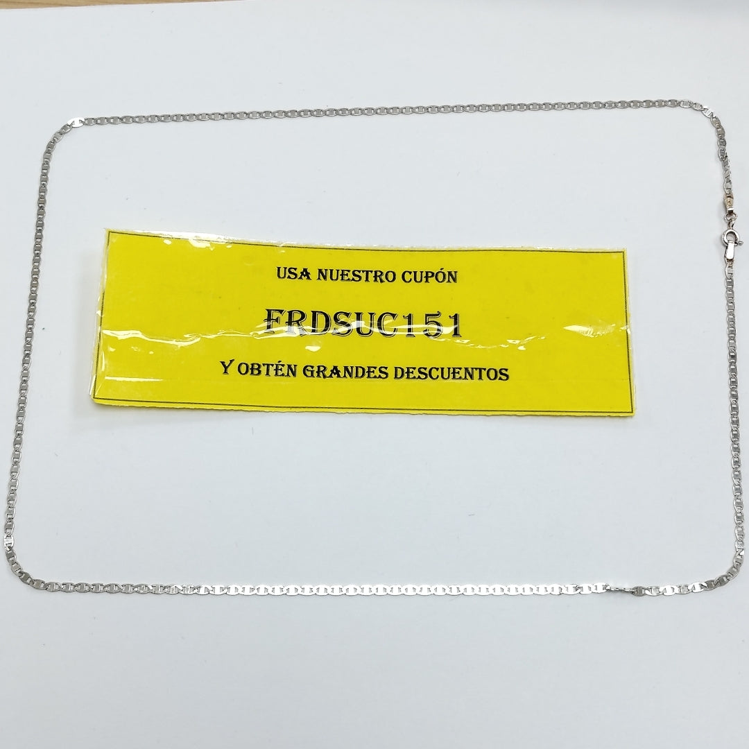 CADENA TEJIDO ESPEJO PLATA .925 60 CM 4.3 GR (NUEVO)