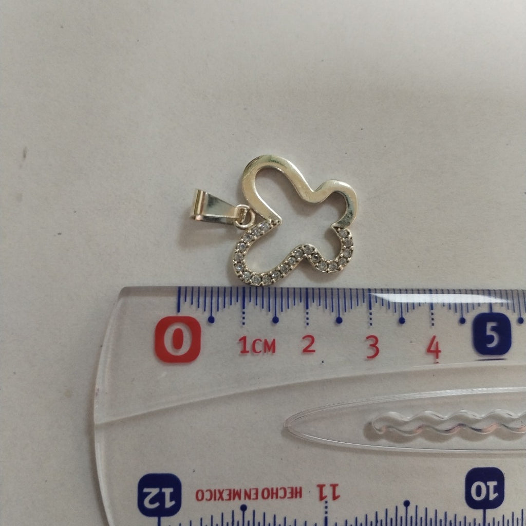 DIJE MARIPOSA C/CIRCONIAS PLATA .925 2.3 GR (NUEVO)