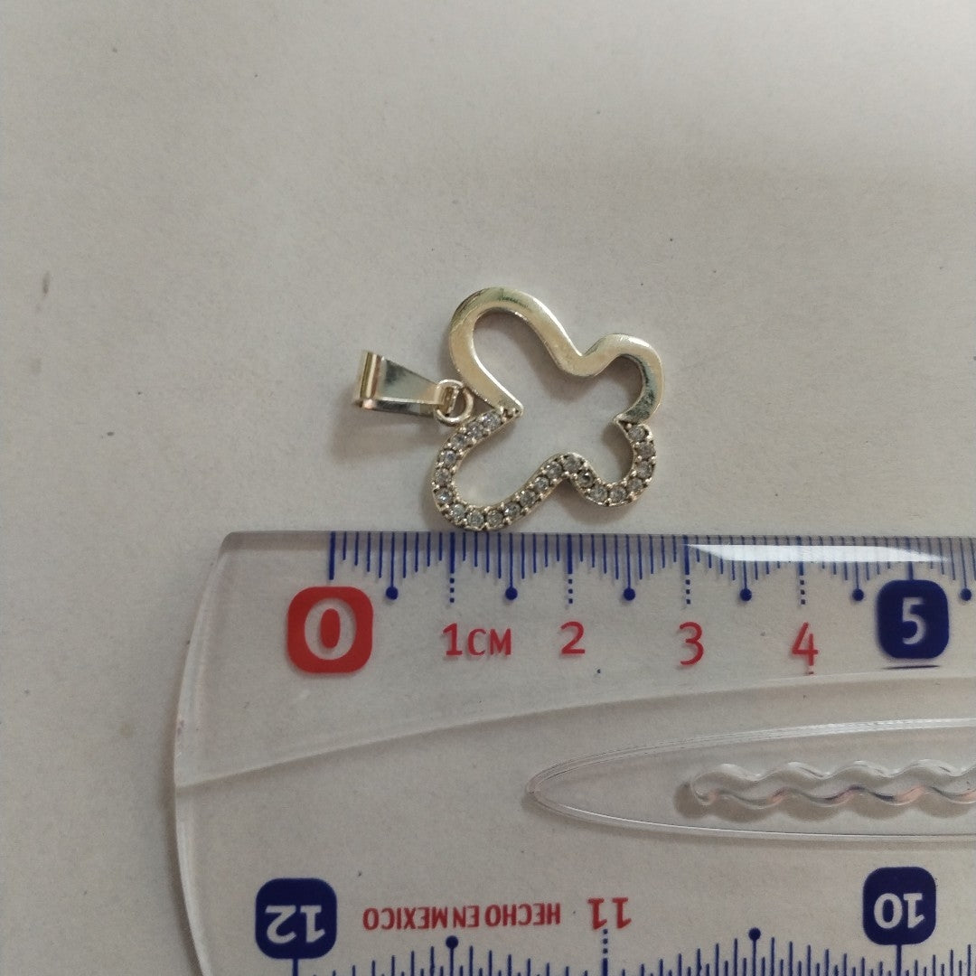 DIJE MARIPOSA C/CIRCONIAS PLATA .925 2.3 GR (NUEVO)