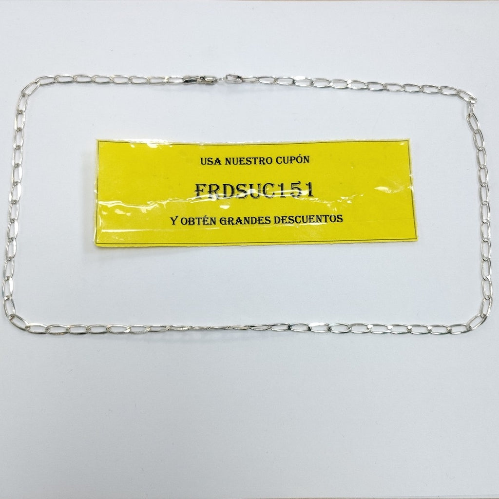 CADENA TEJIDO ESLABONES PLATA .925 60 CM 11 GR (NUEVO)
