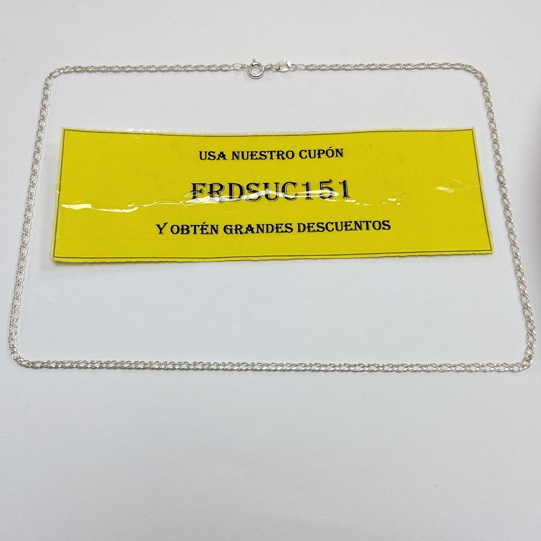 CADENA TEJIDO ESLABONES PLATA .925 50 CM 3.5 GR (NUEVO)