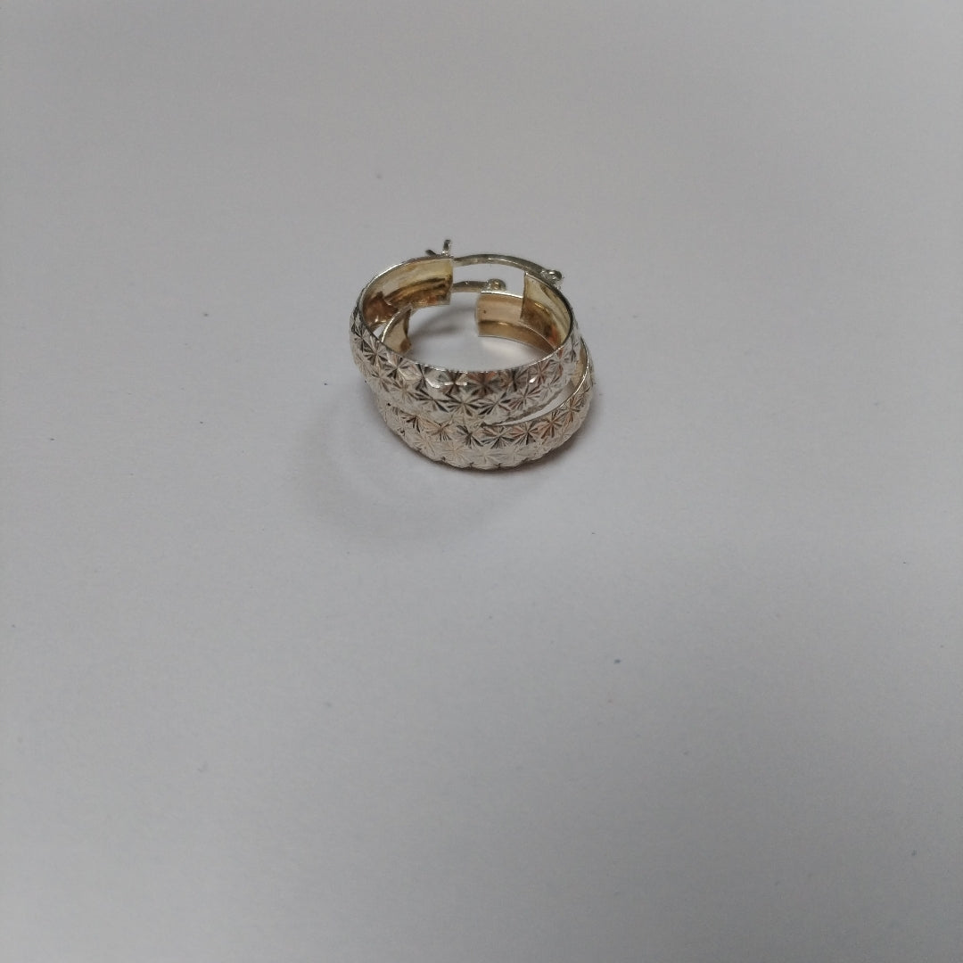 PAR ARRACADAS FACETADAS PLATA .925 3.4 GR (NUEVO)