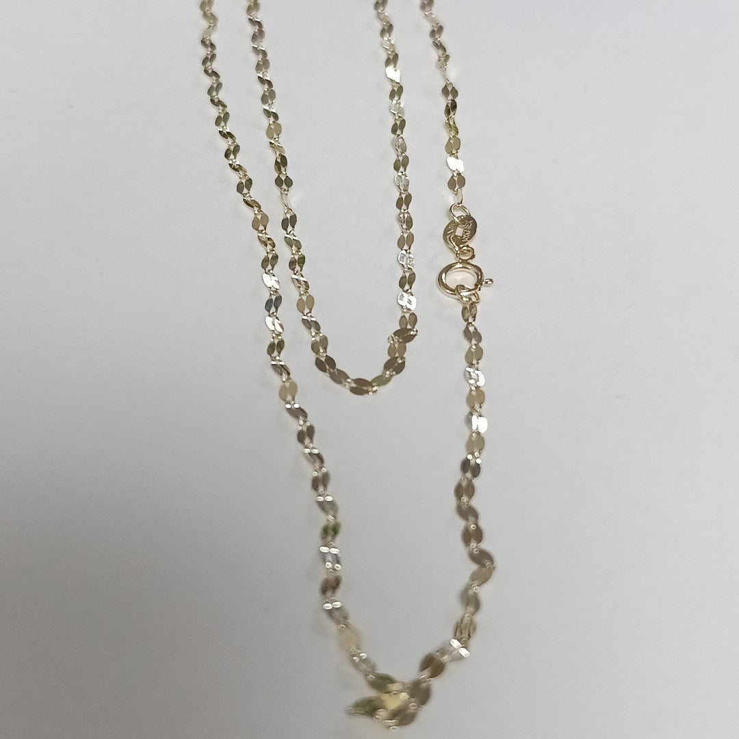 CADENAS TEJIDO ESPECIAL ORO 10K 40 A 45 CM 0.9 GR (NUEVO)