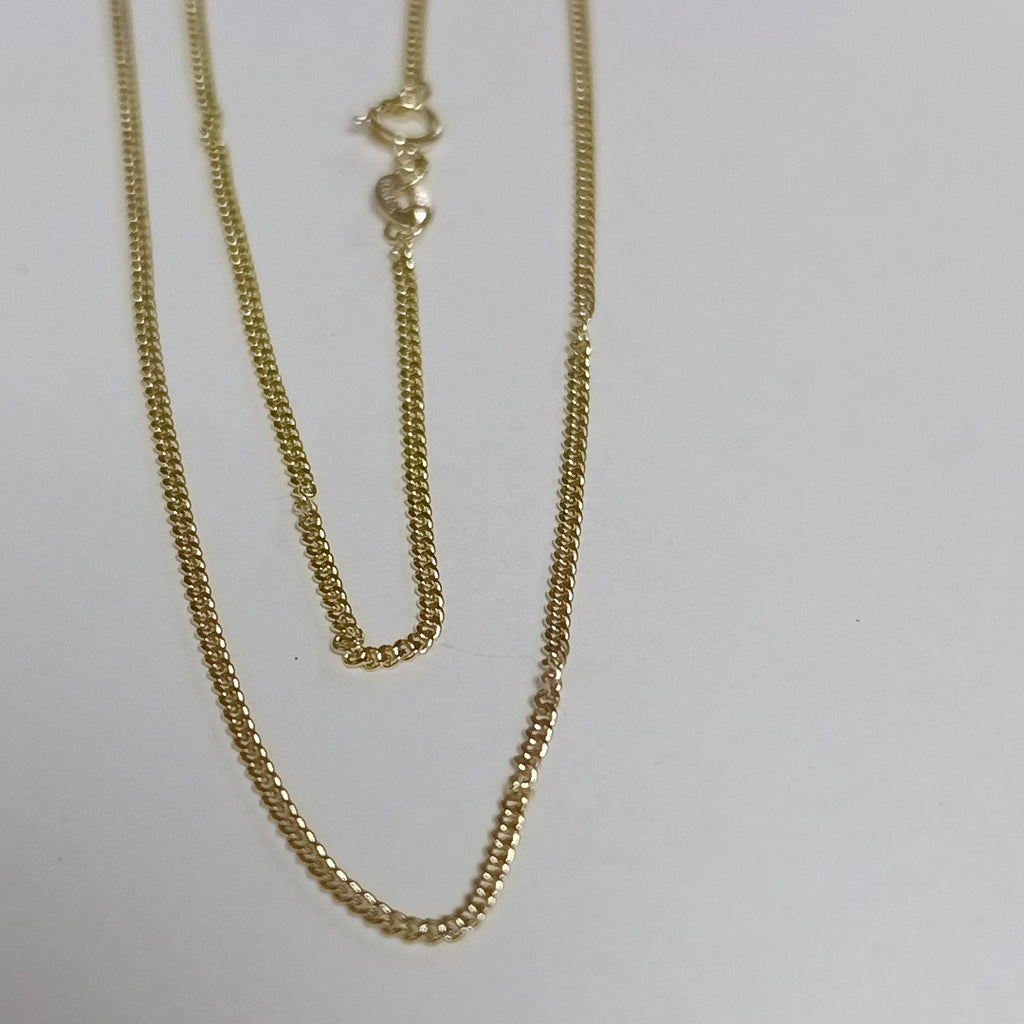 CADENAS TEJIDO BARBADA ORO 10K 50 CM 2.8 GR (NUEVO)