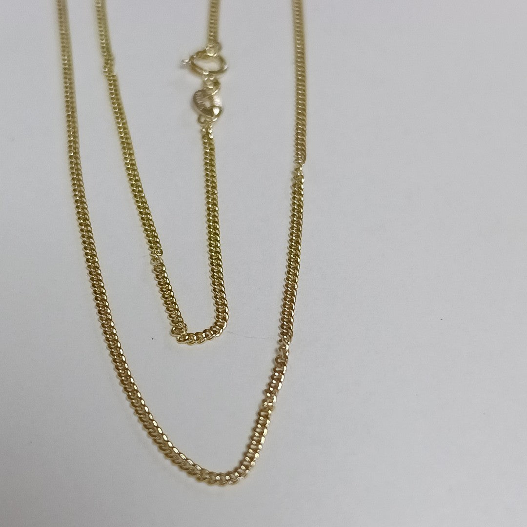 CADENAS TEJIDO BARBADA ORO 10K 50 CM 2.8 GR (NUEVO)