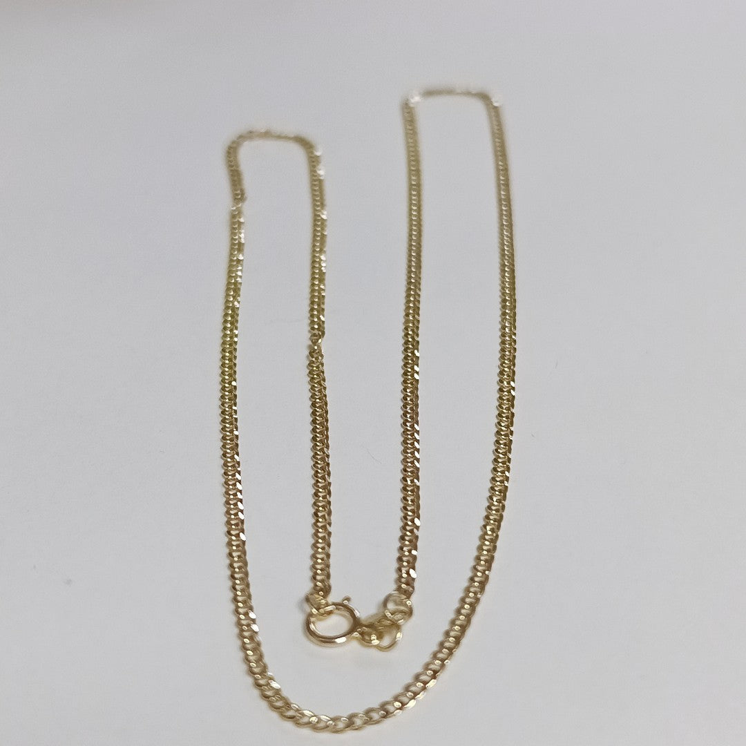 CADENAS TEJIDO BARBADA ORO 10K 55 CM 3.8 GR (NUEVO)