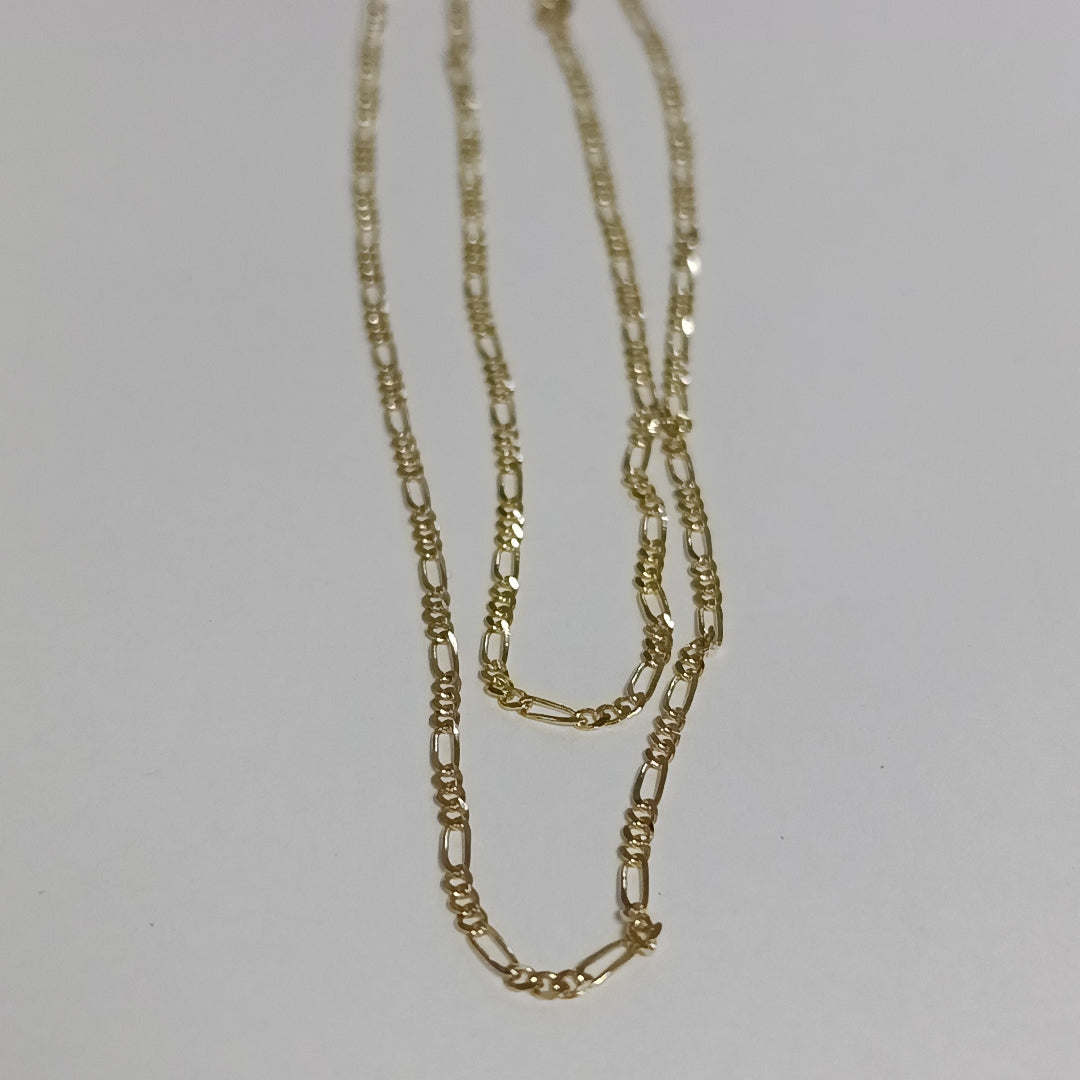 CADENAS TEJIDO 3X1 ORO 10K 55 CM 3.2 GR (NUEVO)