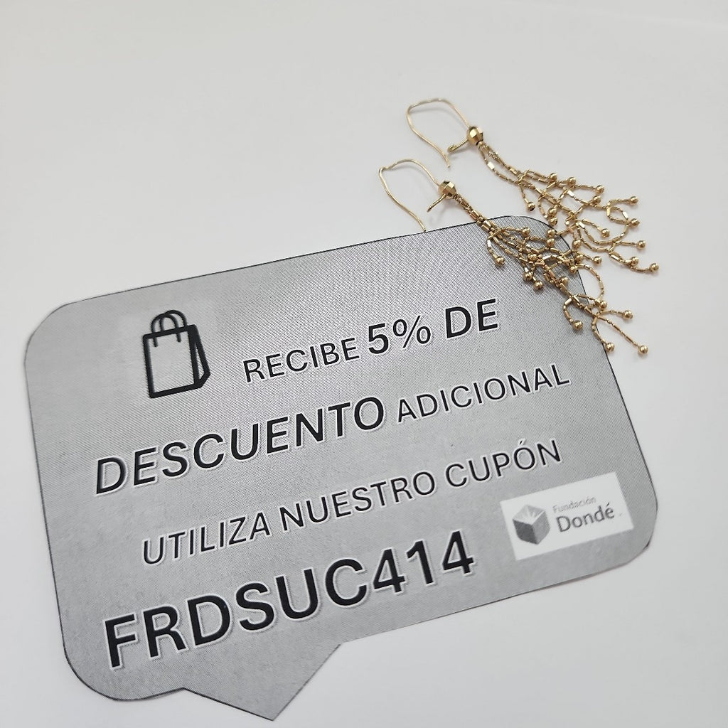 ARETES PAR ORO 14 K 2,80 GRMS (SEMINUEVO)