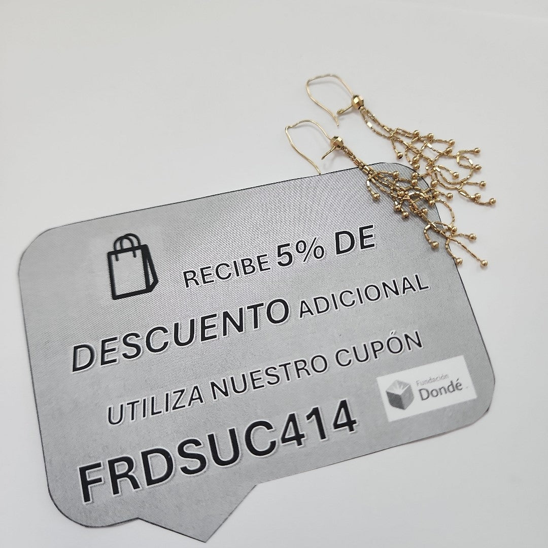 ARETES PAR ORO 14 K 2,80 GRMS (SEMINUEVO)