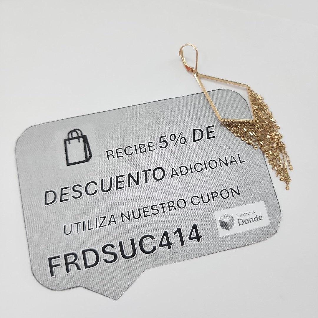 ARETES PAR ORO 14 K 4,90 GRMS (SEMINUEVO)