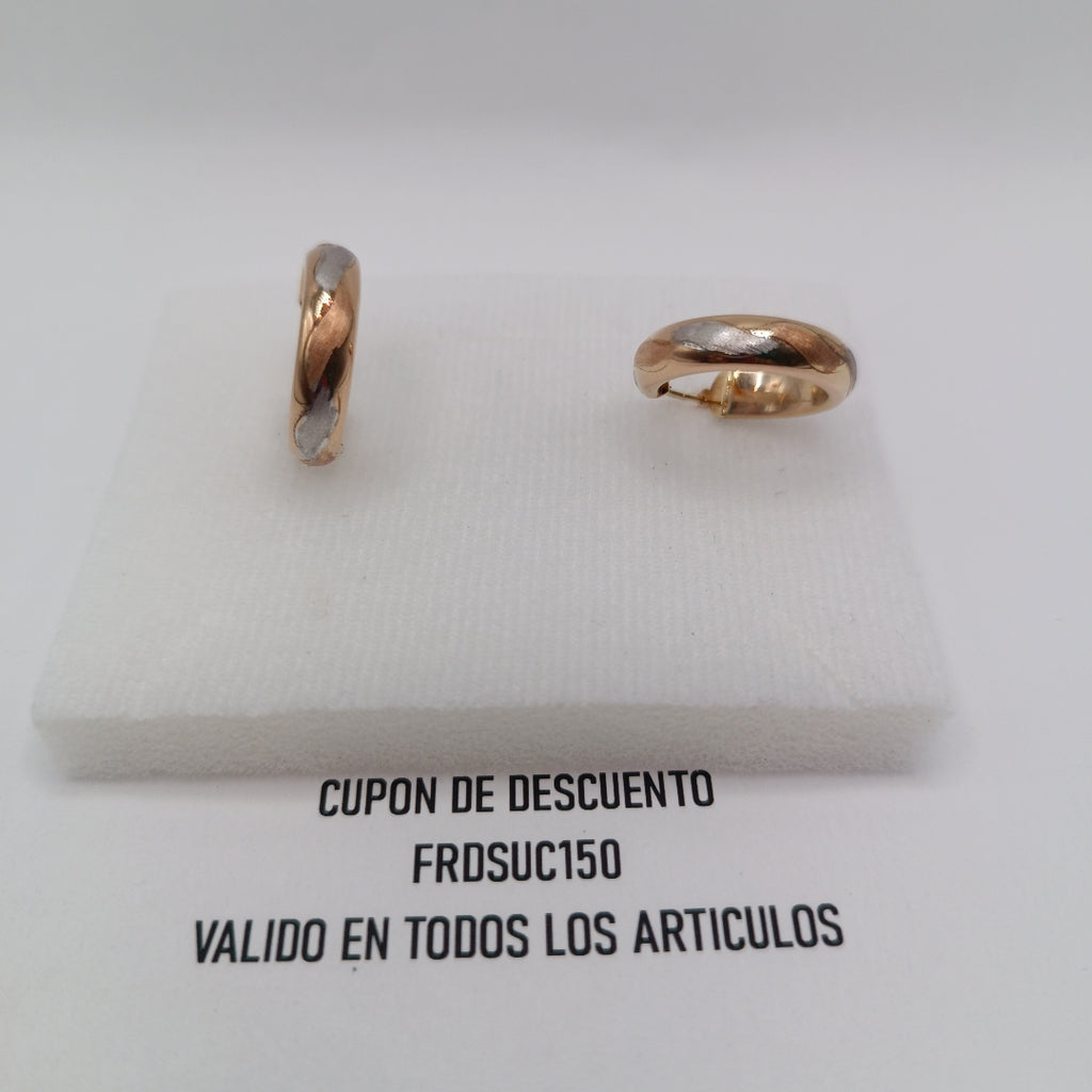 ARRACADAS PAR ORO COMBINADO 10 K 2.8 GRMS (SEMINUEVO)