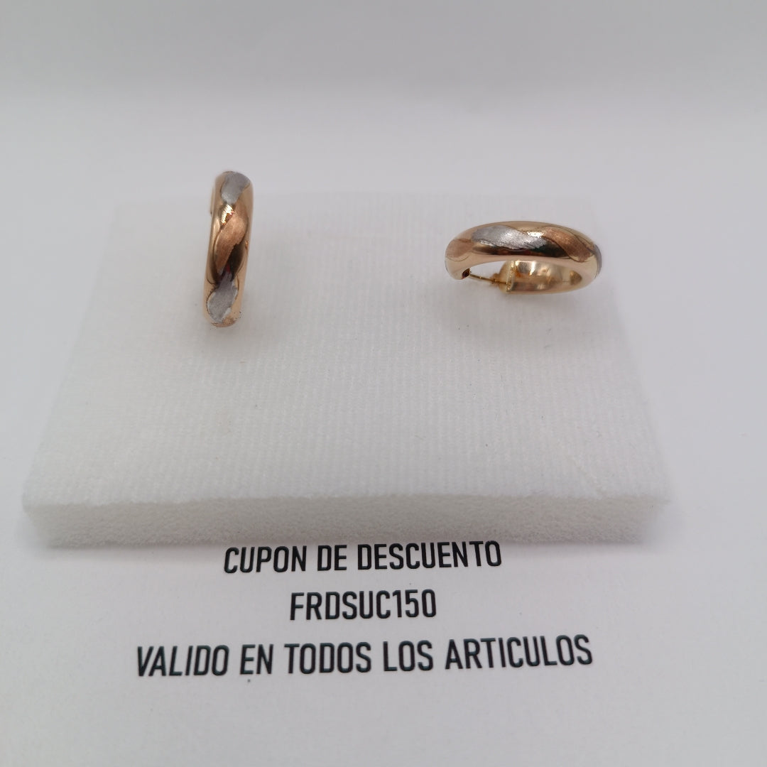 ARRACADAS PAR ORO COMBINADO 10 K 2.8 GRMS (SEMINUEVO)