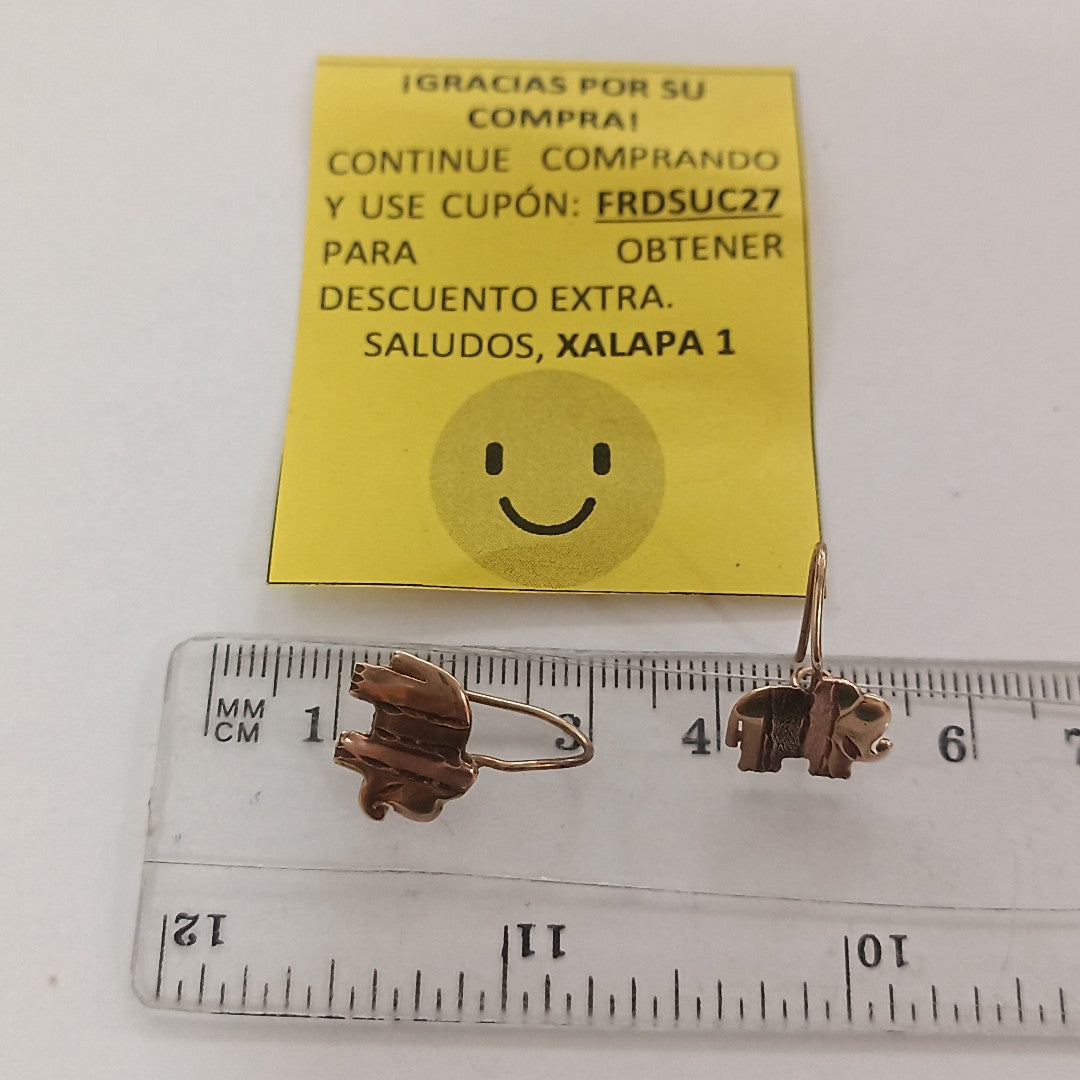 ARETES PAR ORO,ORO COMBINADO 8 K 1,20 GRMS (SEMINUEVO)