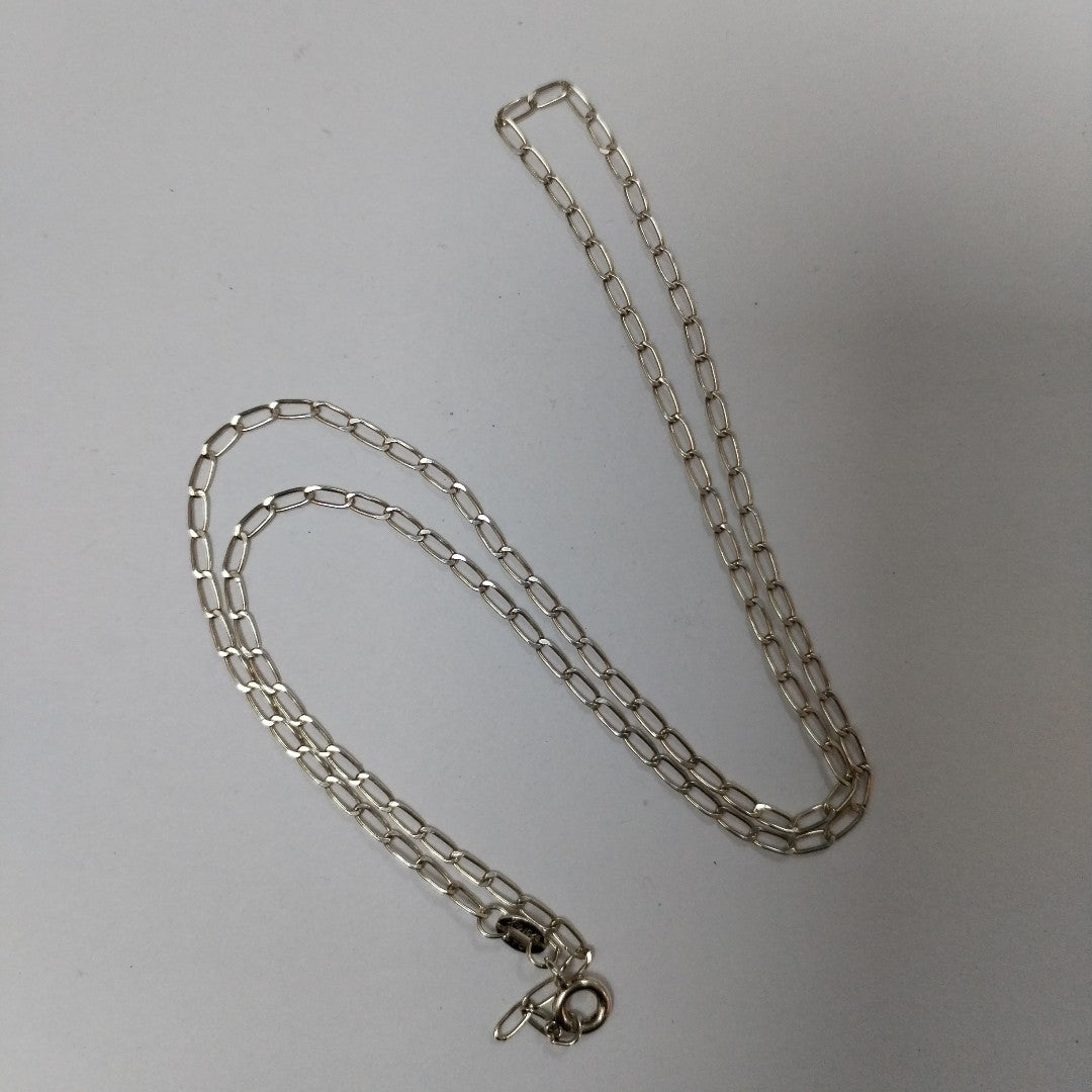 CADENA TEJIDO ESLABONES PLATA .925 50 CM 2.5 GR (NUEVO)