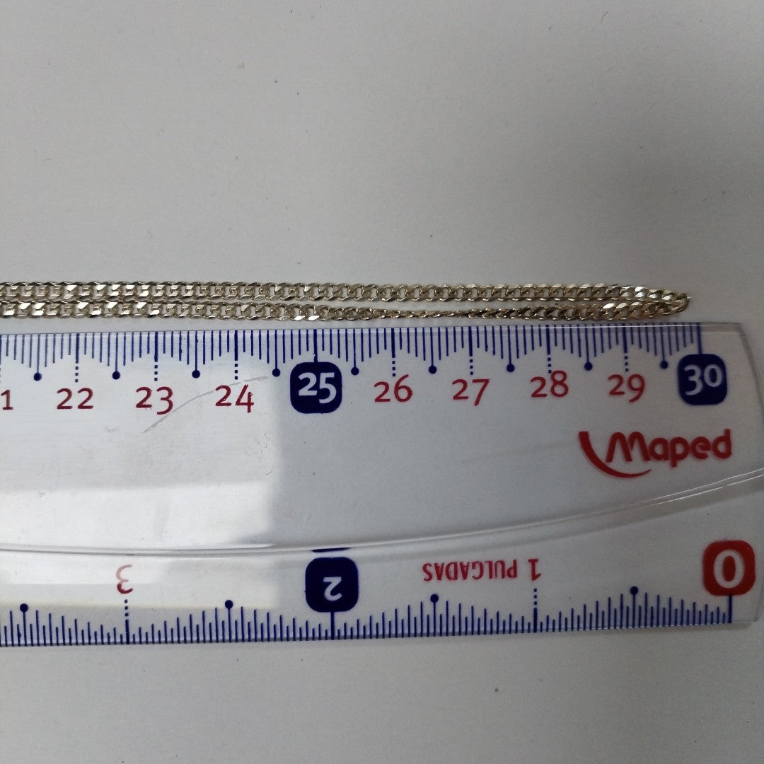 CADENA TEJIDO BARBADO PLATA .925 60 CM 5.6 GR (NUEVO)