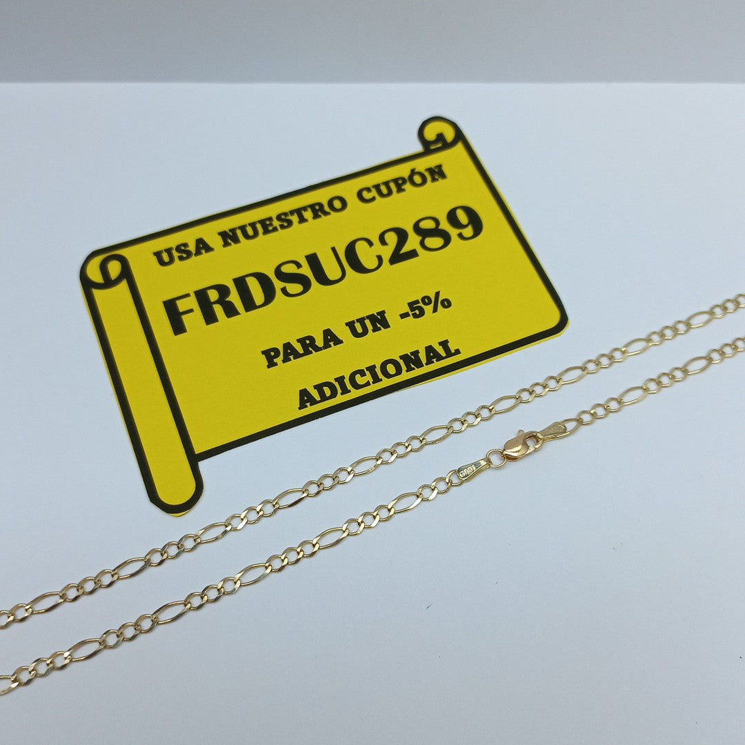 CADENAS TEJIDO 3X1 ORO 10K 55 CM 4.3 GR (NUEVO)
