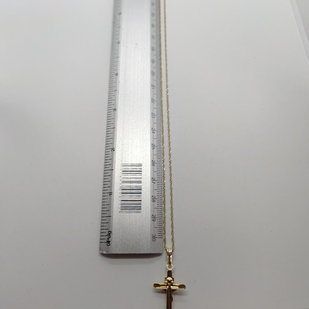 CADENA,CRUCIFIJO ORO 14 K 2,60 GRMS (SEMINUEVO)