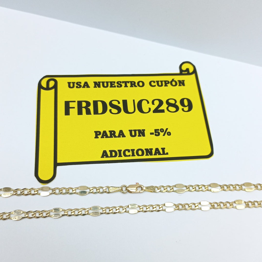CADENAS TEJIDO ESPECIAL ORO 10K 50 CM 6.5 GR (NUEVO)