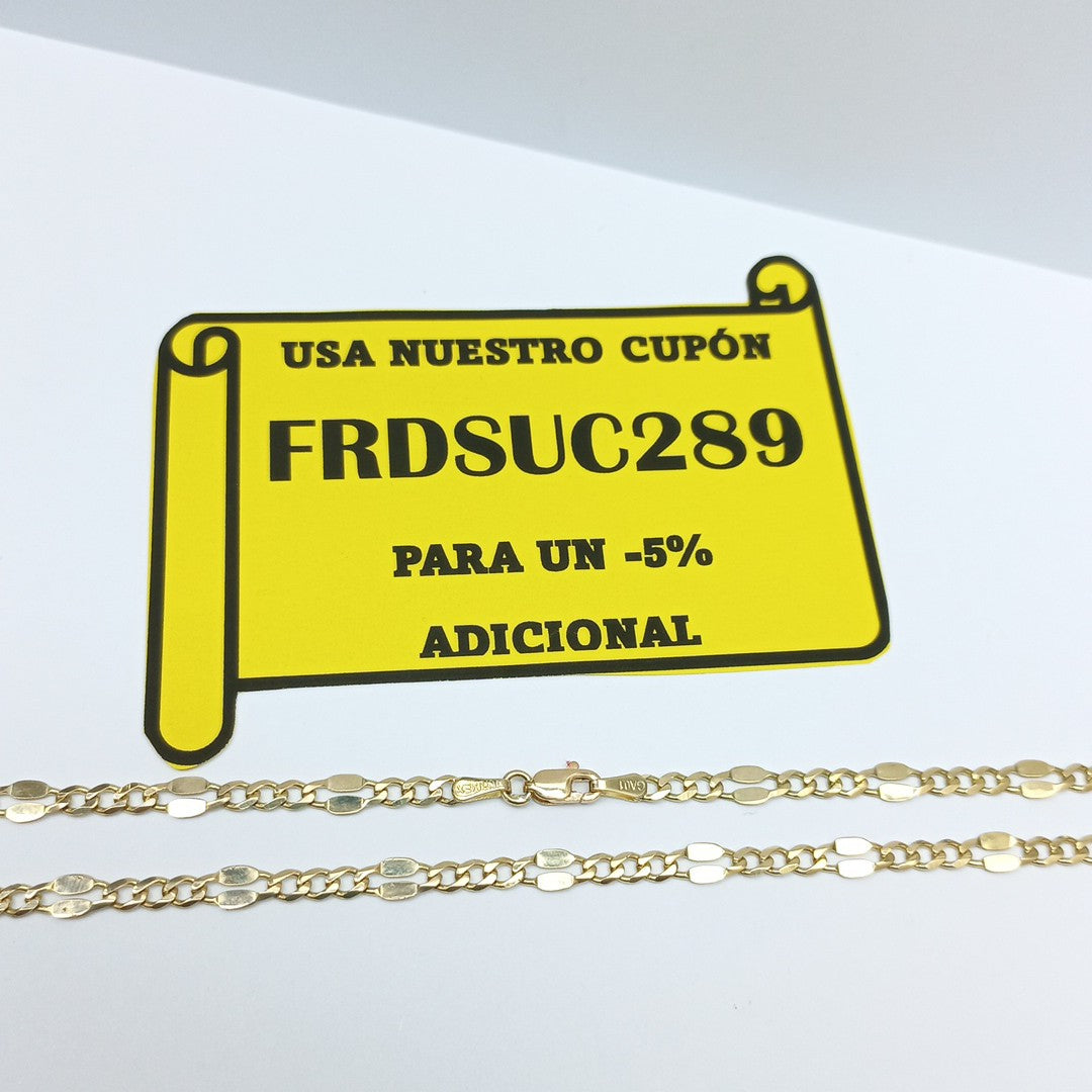 CADENAS TEJIDO ESPECIAL ORO 10K 50 CM 6.5 GR (NUEVO)