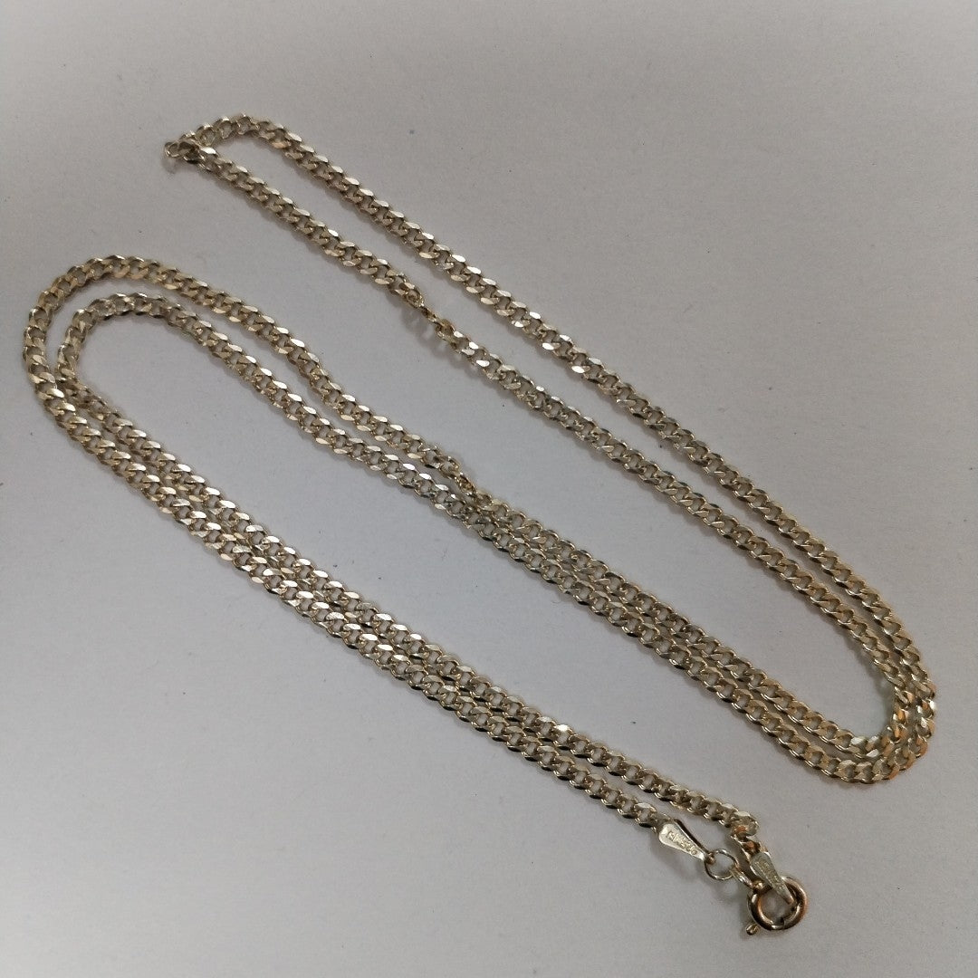CADENA TEJIDO BARBADO PLATA .925 60 CM 5.6 GR (NUEVO)
