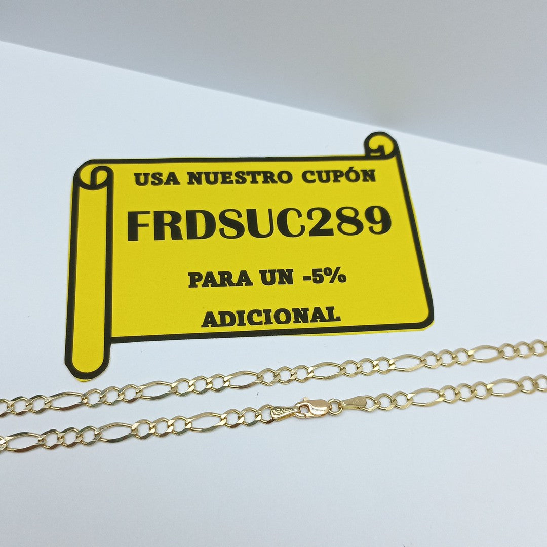 CADENAS TEJIDO 3X1 ORO 10K 55 CM 6.2 GR (NUEVO)