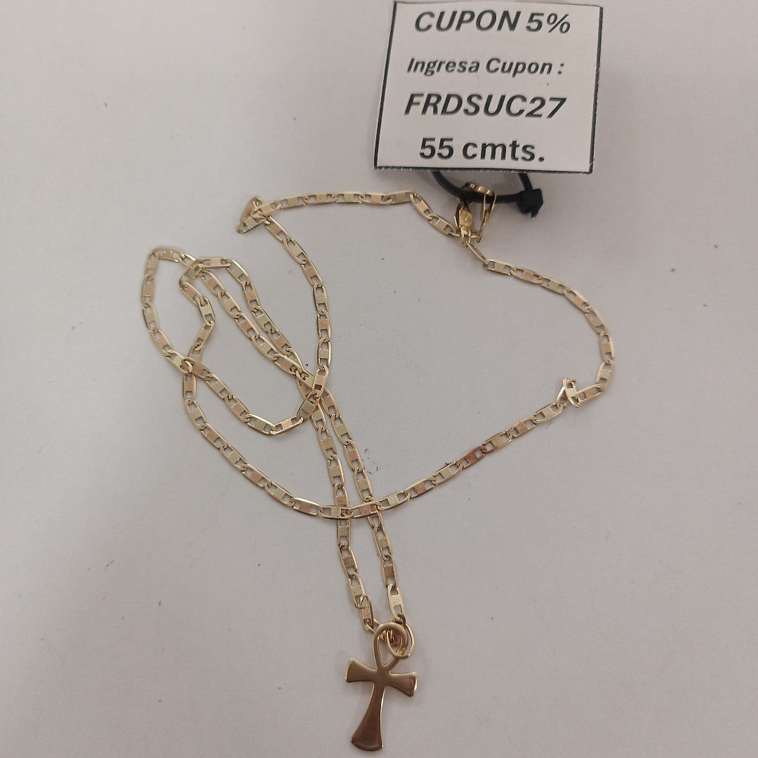 CADENA,CRUZ ORO 14 K 6,90 GRMS (SEMINUEVO)
