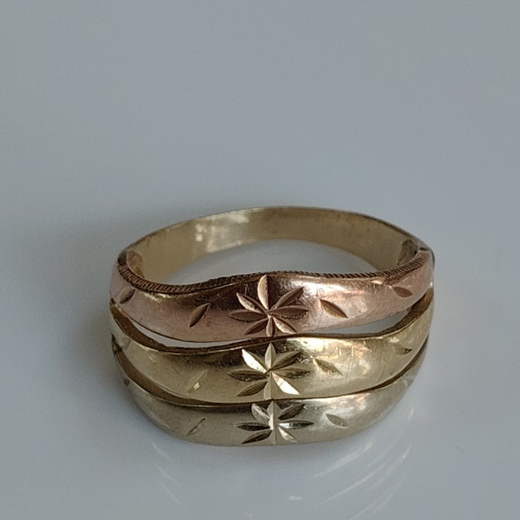 ANILLITO ORO, ORO COMBINADO 14 K 3.6 GRMS (SEMINUEVO)