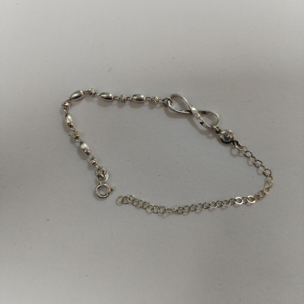 PULSERA TEJIDO ESPECIAL PLATA .925 18 CM 2.6 GR (NUEVO)