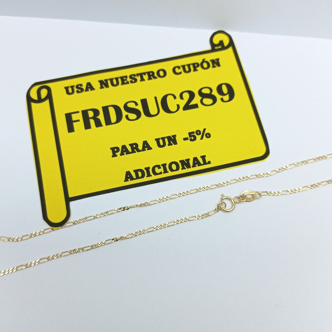 CADENAS TEJIDO 3X1 ORO 14K 55 CM 2.4 GR (NUEVO)