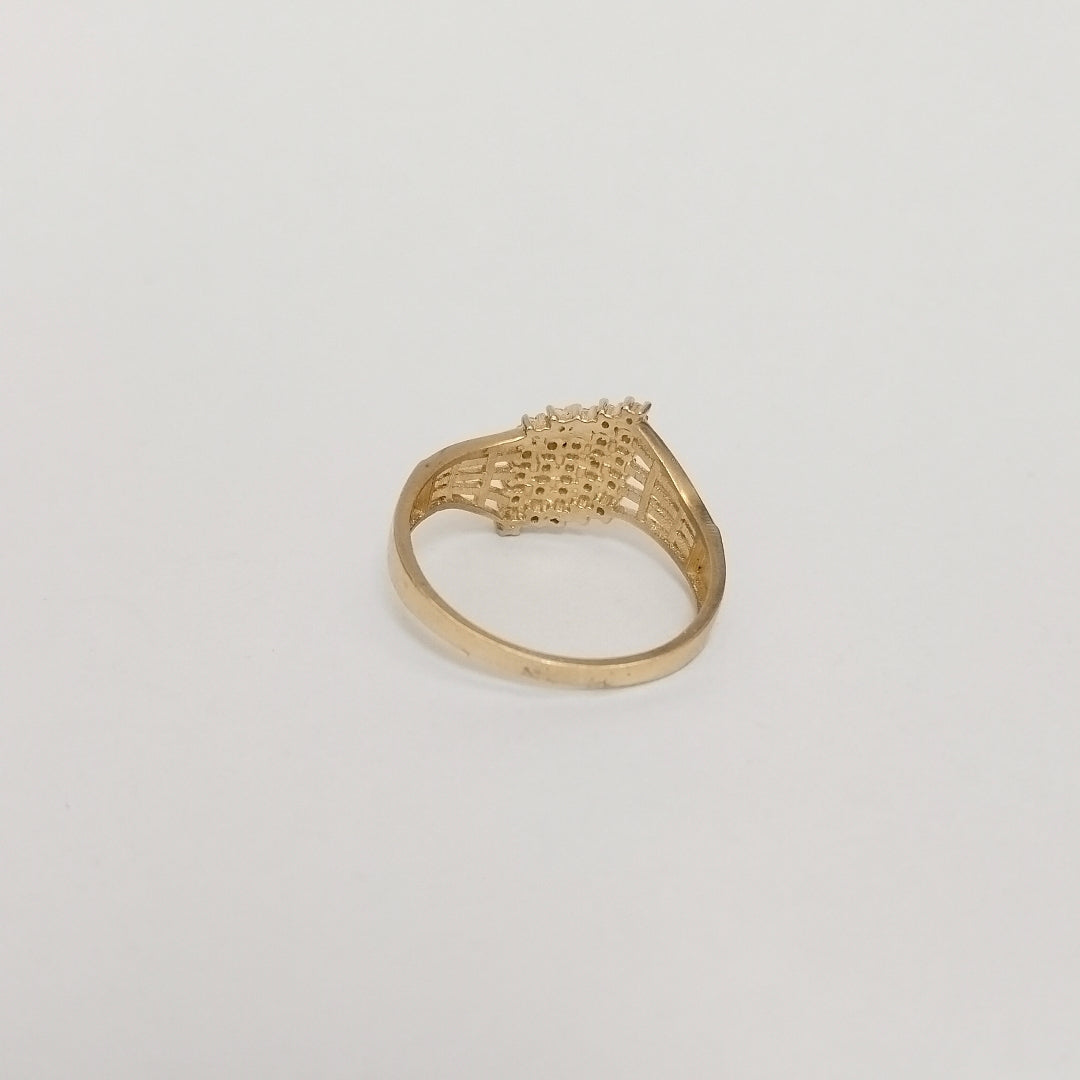 ANILLOS C/CIRCONIA ORO 10K TALLA 8 2.2 GR (NUEVO)