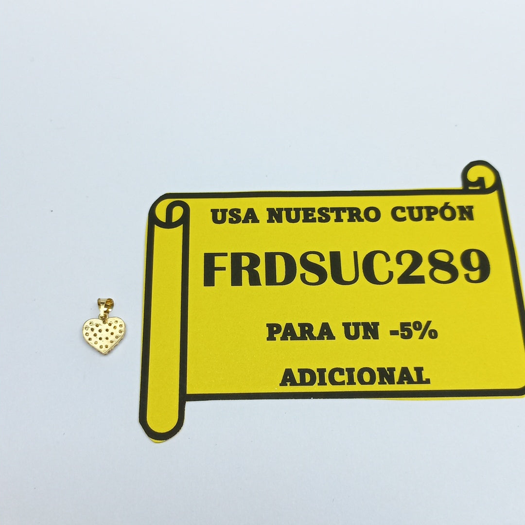 DIJES CORAZON C/CIRCONIA ORO 10K 0.7 GR (NUEVO)