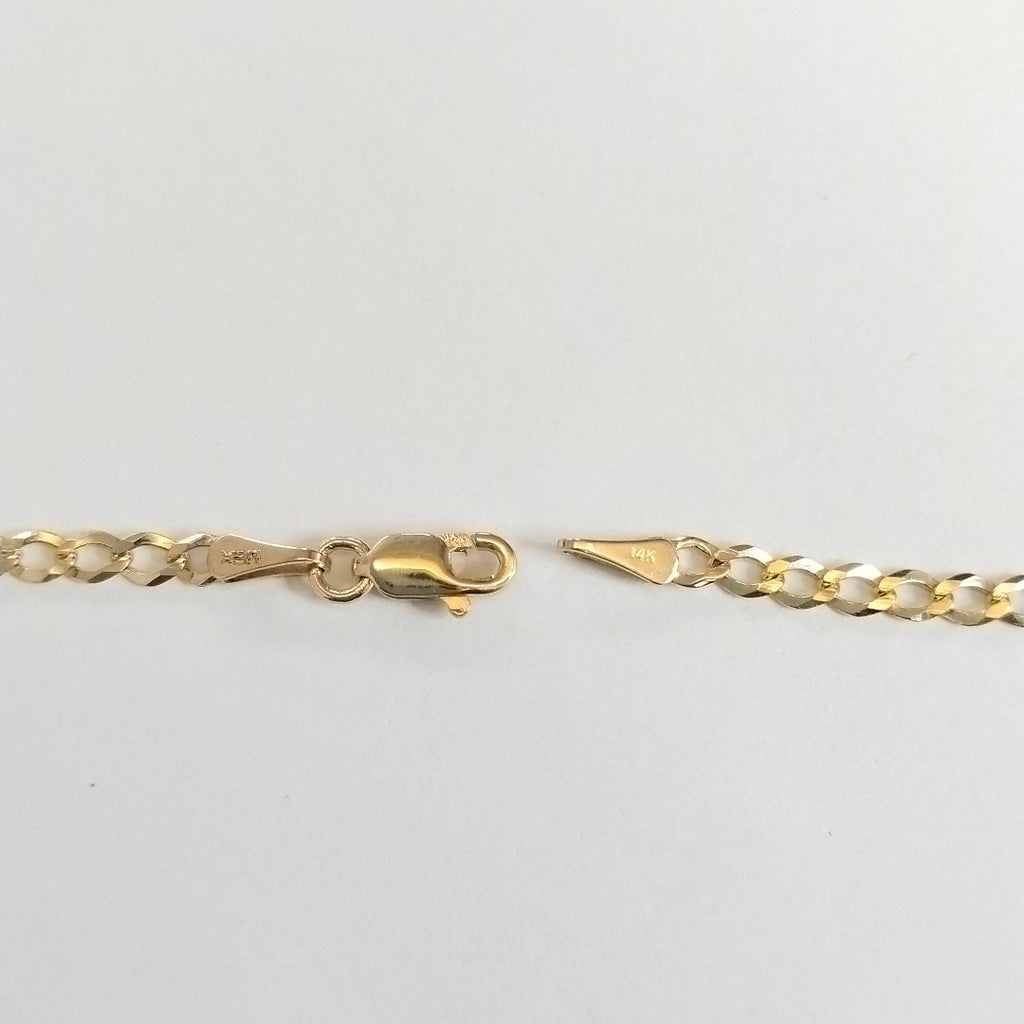 CADENAS TEJIDO BARBADA ORO 14K 60 CM 5.4 GR (NUEVO)