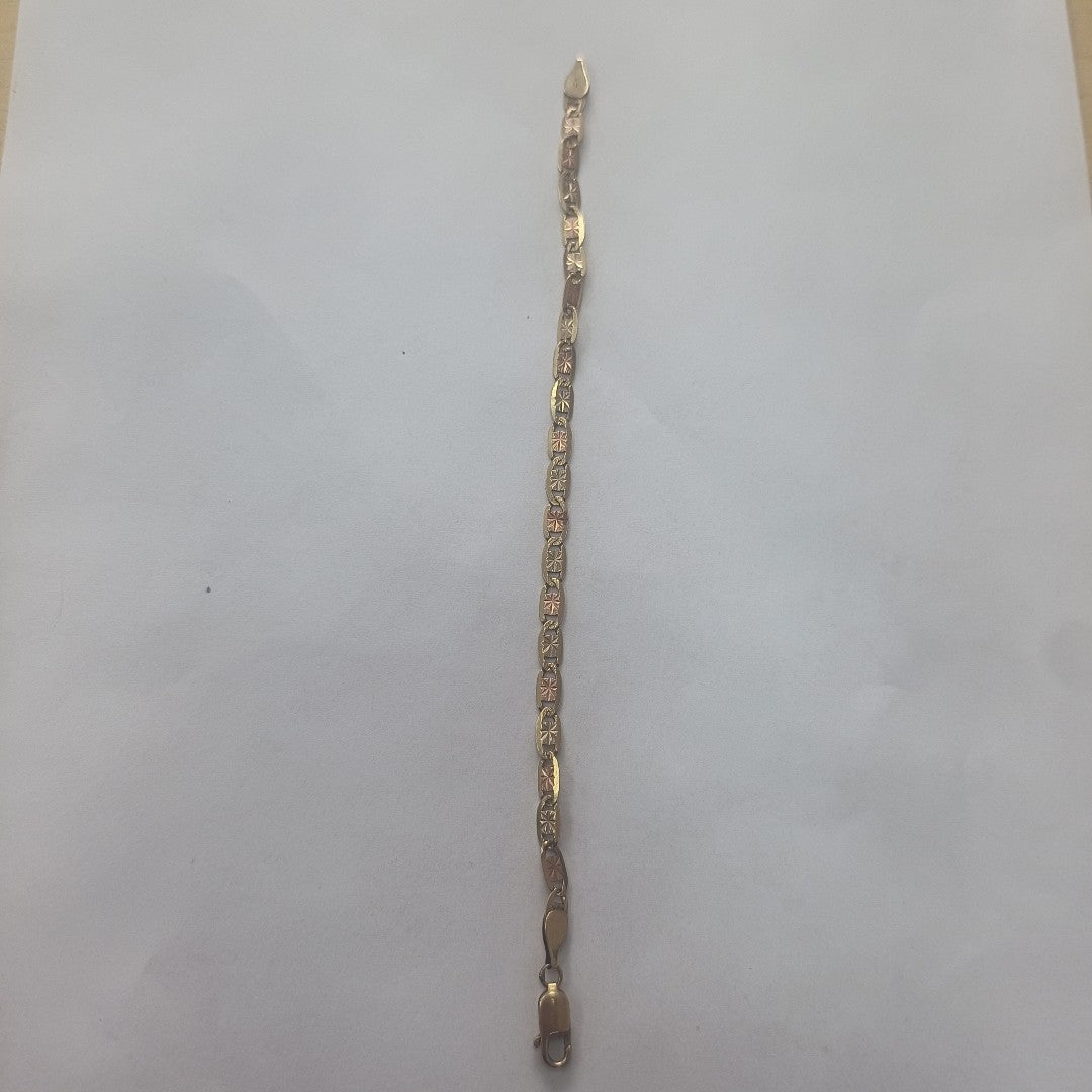 PULSERA ORO, ORO COMBINADO 14 K 5.4 GRMS (SEMINUEVO)