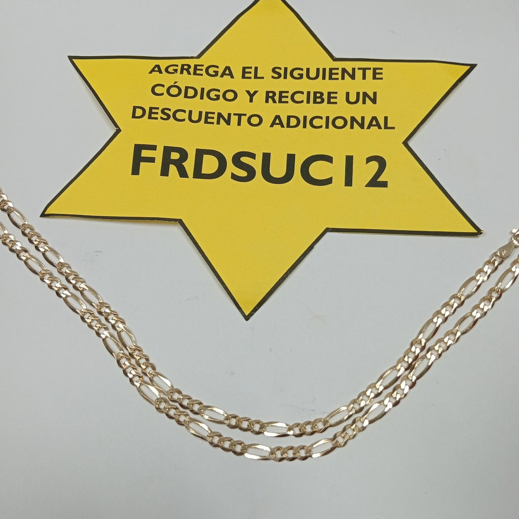 CADENAS TEJIDO 3X1 ORO 14K 60 CM 13.7 GR (NUEVO)