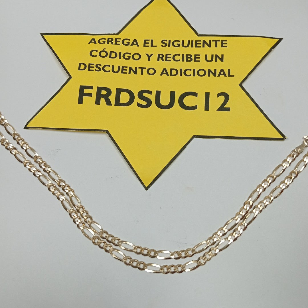 CADENAS TEJIDO 3X1 ORO 14K 60 CM 13.7 GR (NUEVO)
