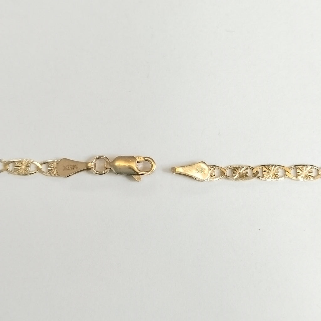 CADENAS TEJIDO GUCHI ORO 14K 55 CM 7.2 GR (NUEVO)