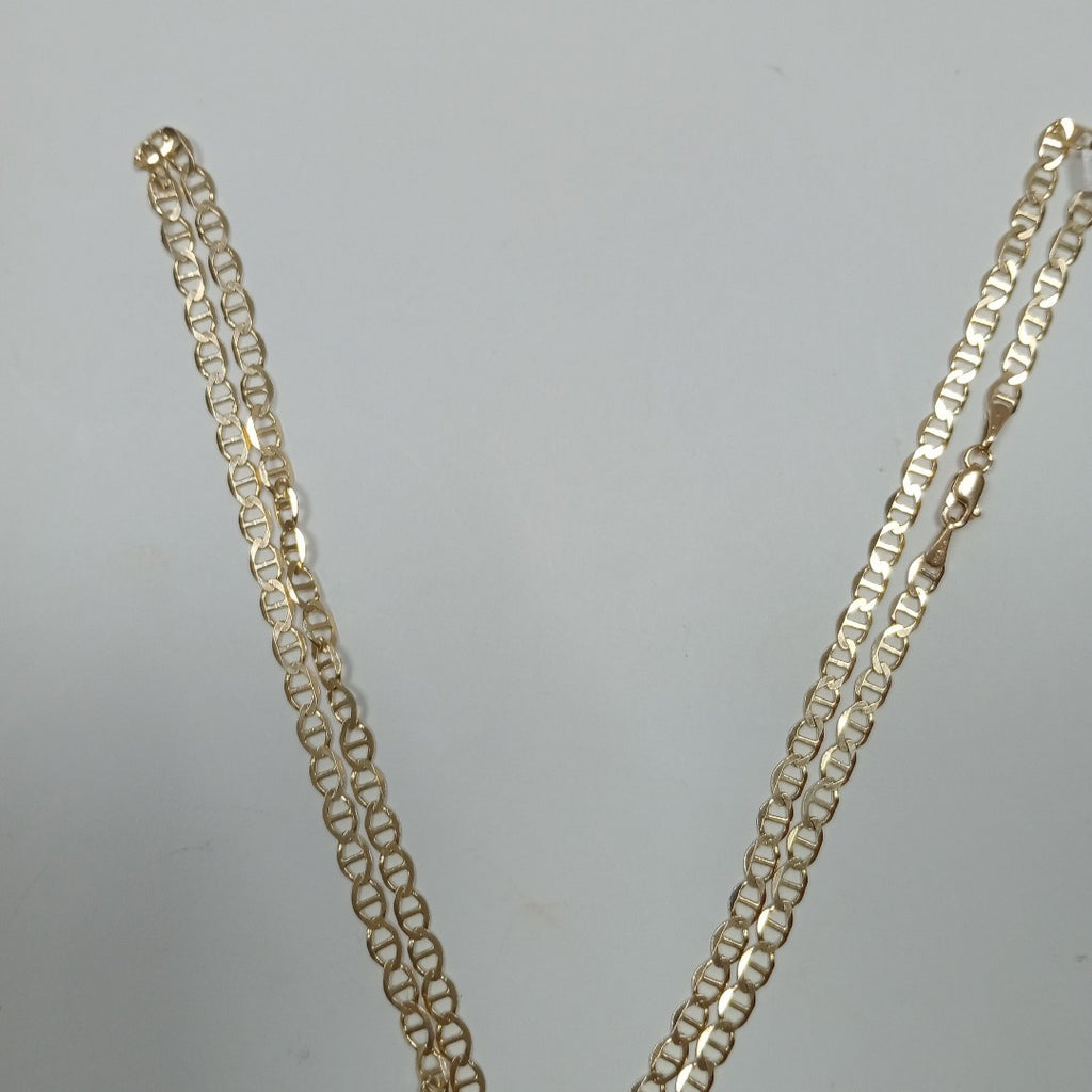 CADENAS TEJIDO MARINERA ORO 14K 60 CM 8.8 GR (NUEVO)