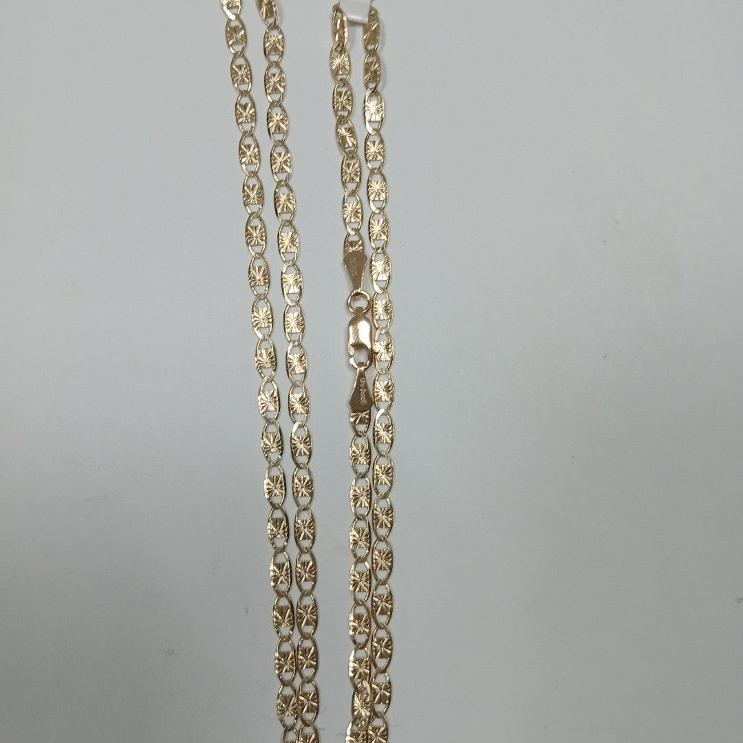 CADENAS TEJIDO GUCHI ORO 14K 55 CM 7.1 GR (NUEVO)
