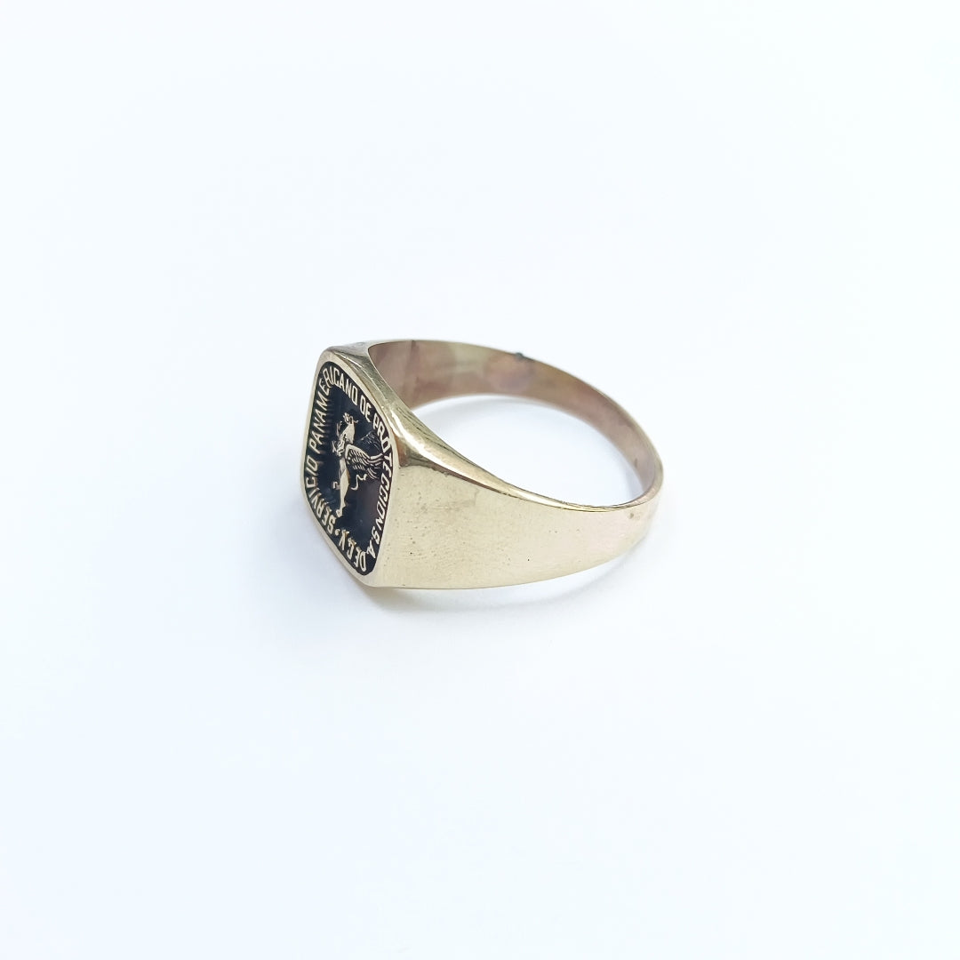 ANILLO DE GRADUACIÓN ORO 10 K 6.7 GRMS (SEMINUEVO)