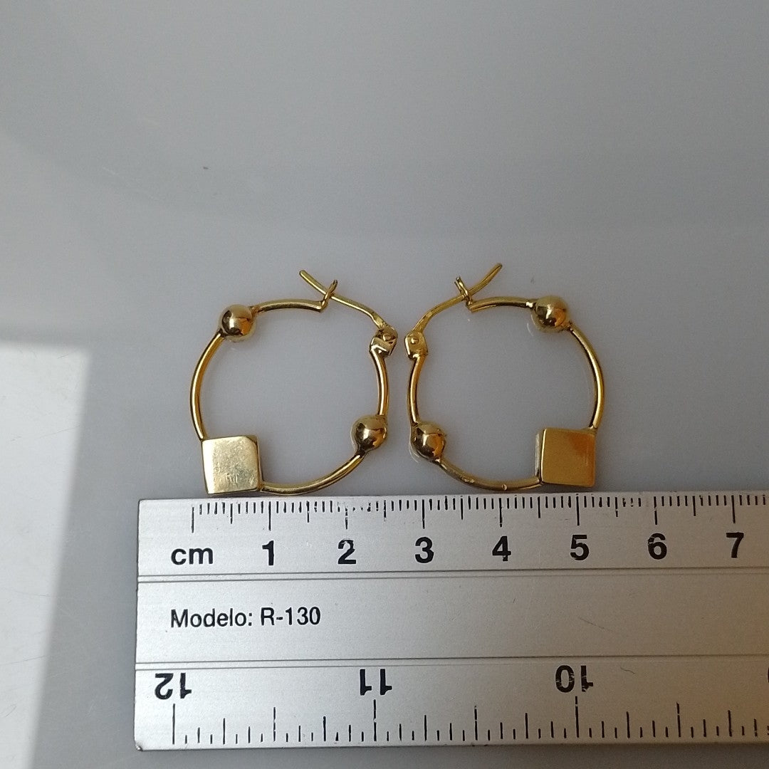 ARRACADAS PAR ORO 14 K 6.4 GRMS (SEMINUEVO)
