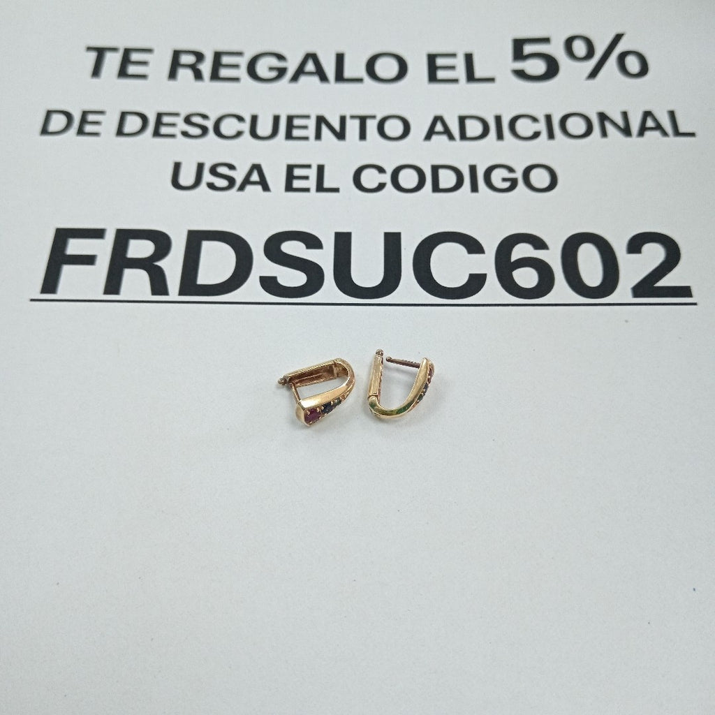 ARRACADAS PAR ORO 14 K 2.9 GRMS (SEMINUEVO)