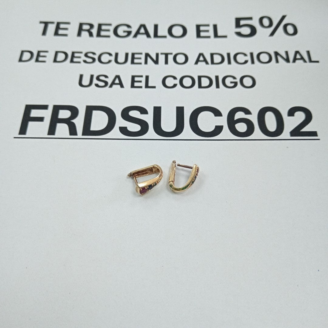 ARRACADAS PAR ORO 14 K 2.9 GRMS (SEMINUEVO)