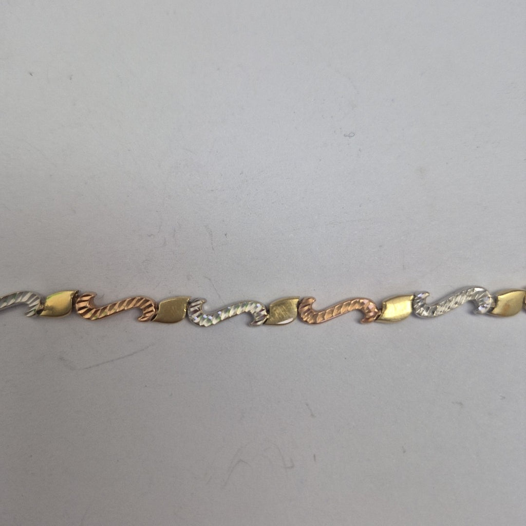 PULSERA ORO COMBINADO 14 K 6.4 GRMS (SEMINUEVO)